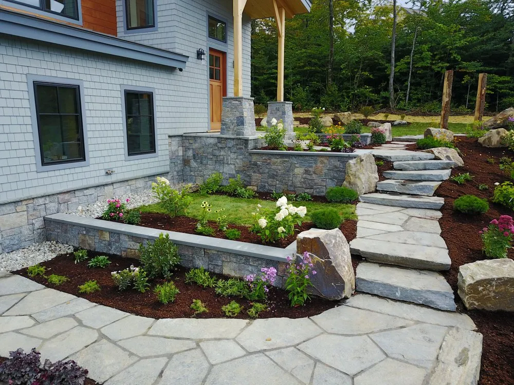 Expert landscape installation for beautiful yards in Wallingford, VT by Leighton’s Landscapes And Masonry