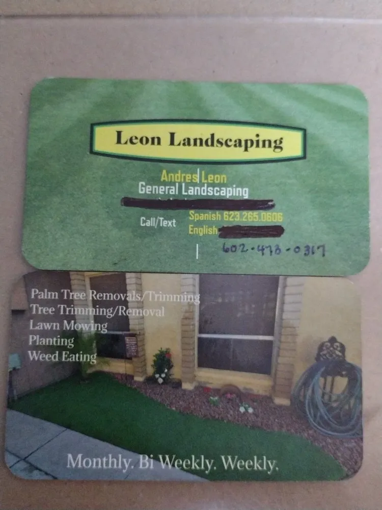 Top-rated lawn care service for year-round maintenance in Phoenix, AZ by Leon Landscaping