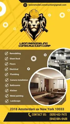 Leon remodeling Construction Logo