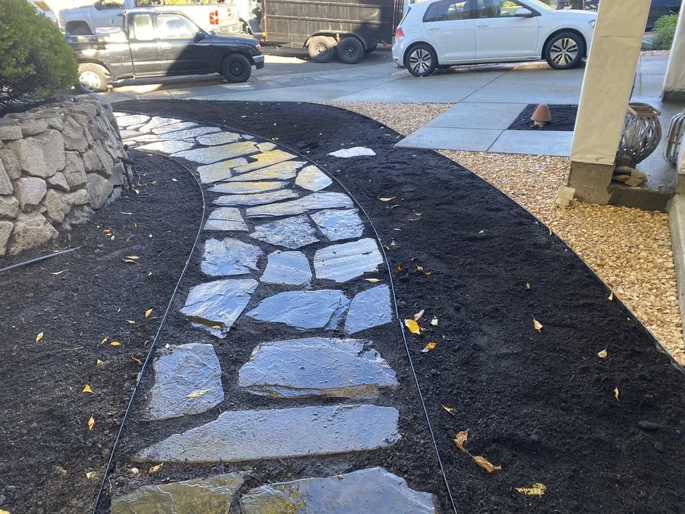 Affordable landscape installation in San Rafael, CA by Leonel Reyes Landscaping