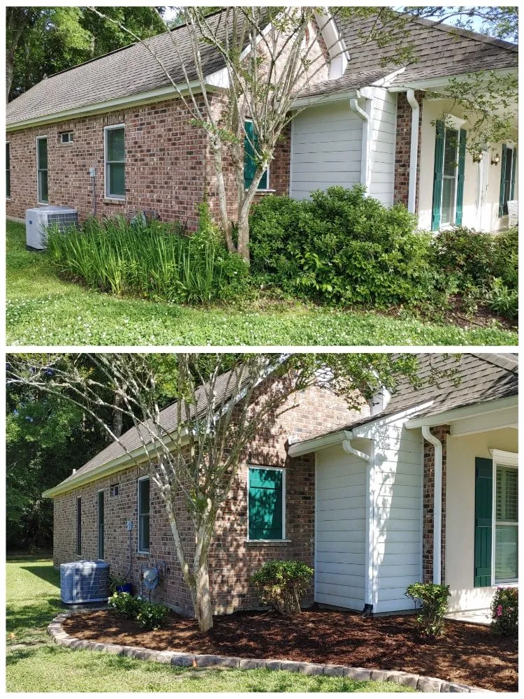 Custom landscape installation in Loranger, LA by Leslie's Lawngitude