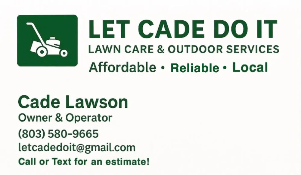 Top-rated yard maintenance in Bamberg, SC by Let Cade Do It