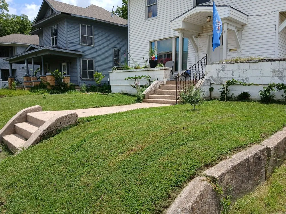 Affordable lawn mowing service for residential properties in Muskogee, OK by Let There Be Lawn
