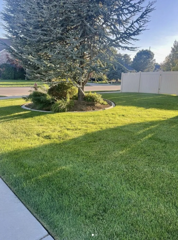 Custom lawn mowing service with custom design across South Jordan, UT - Level Up Landscape