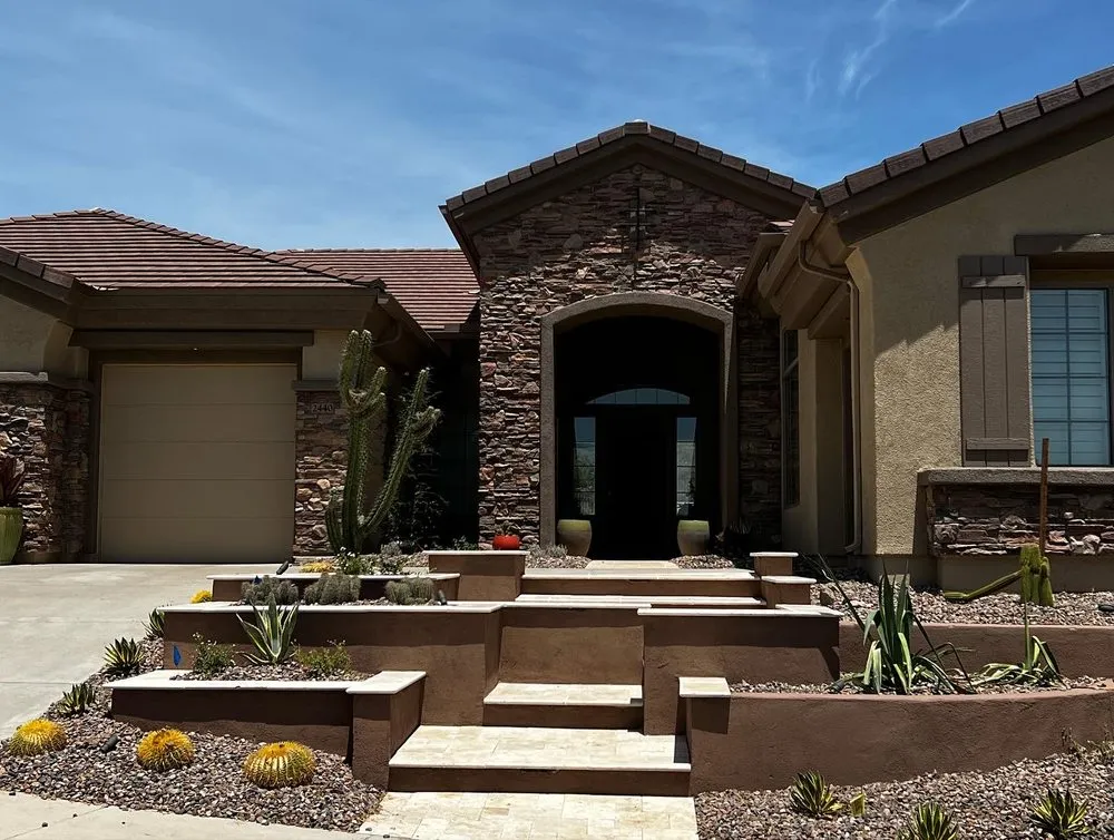 Top-rated garden landscaping with custom design in Anthem, AZ by Liberty Landscapes