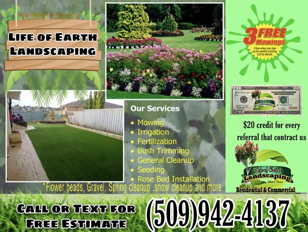 Professional landscaping services experts serving Hermiston, OR - Life of Earth Landscaping
