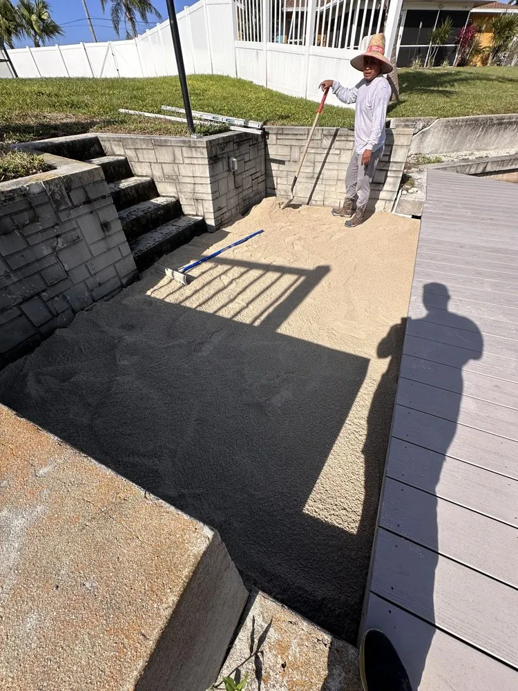 Custom yard cleanup service in Weston, FL by Life Proof Hardscapes