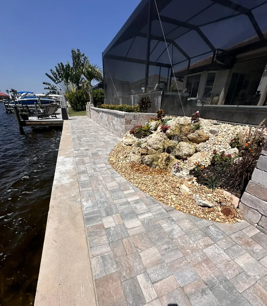 Affordable landscape installation in Weston, FL by Life Proof Hardscapes