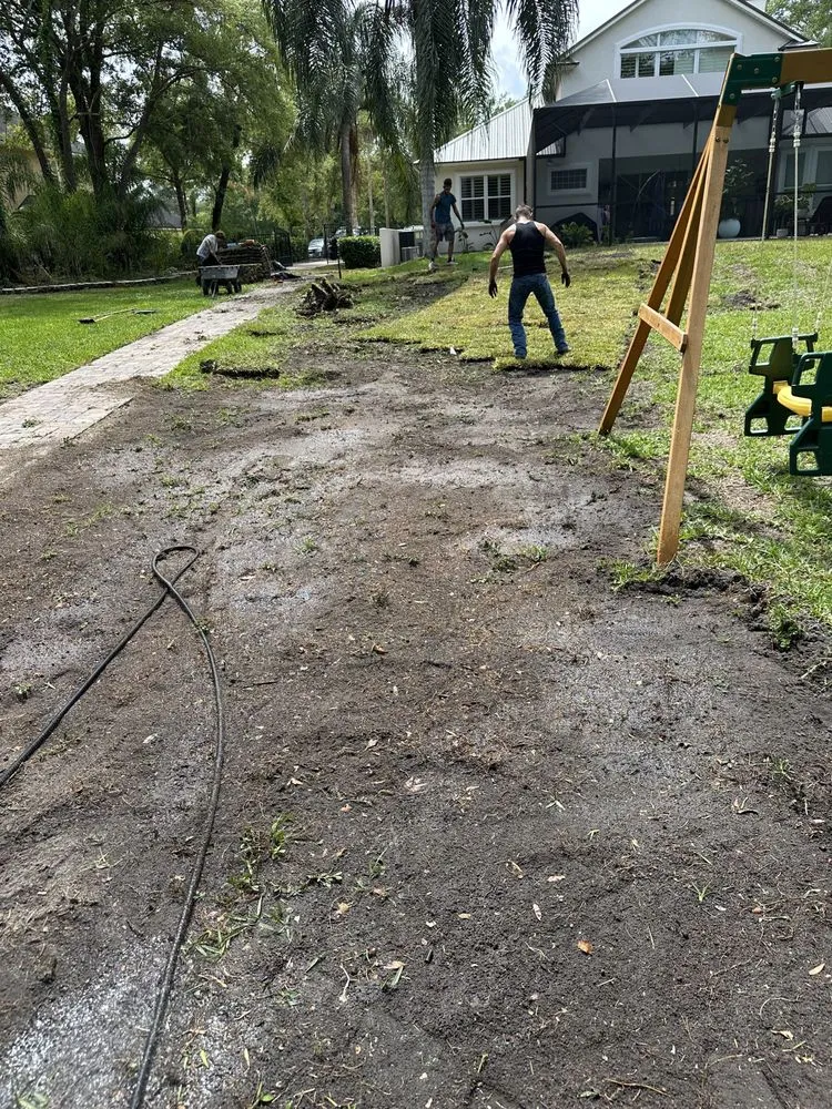 Custom lawn mowing service with custom design in Jacksonville, FL by LifeWell Services