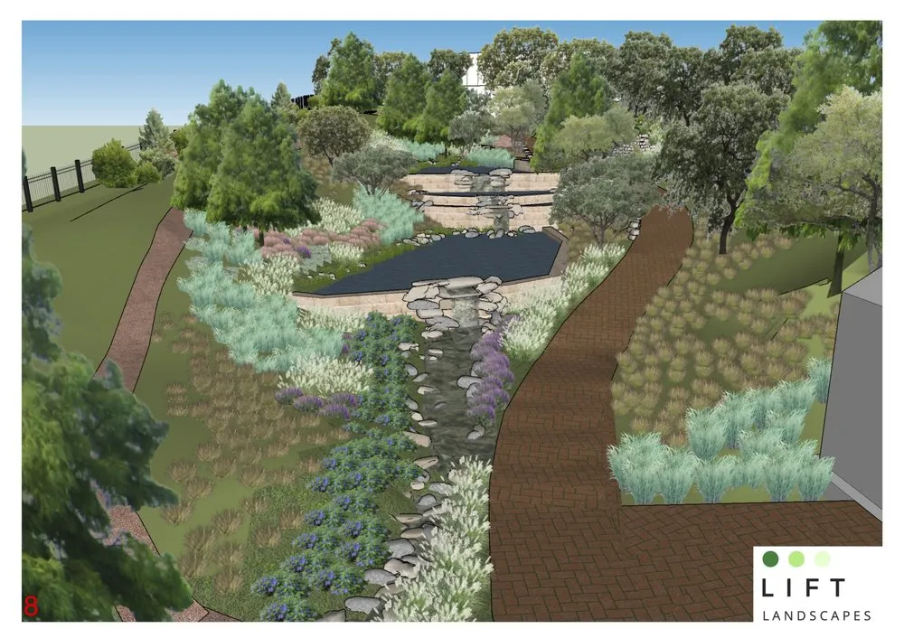 Custom garden landscaping in Austin, TX by Lift Landscapes ATX