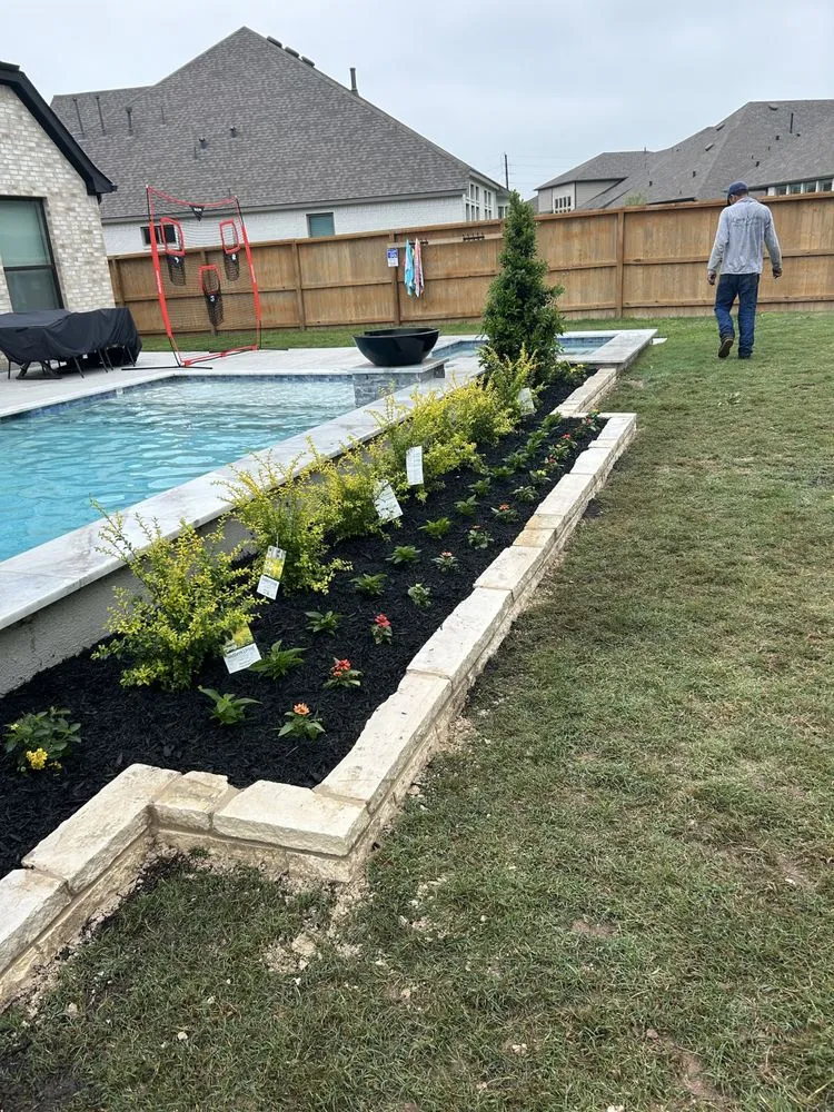 Custom landscaping services for outdoor upgrades in Richmond, TX by Lightning bolt