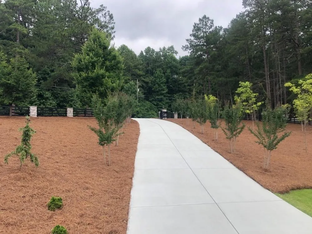 Local garden landscaping for year-round maintenance across Lawrenceville, GA - lightning pinestraw & landscaping