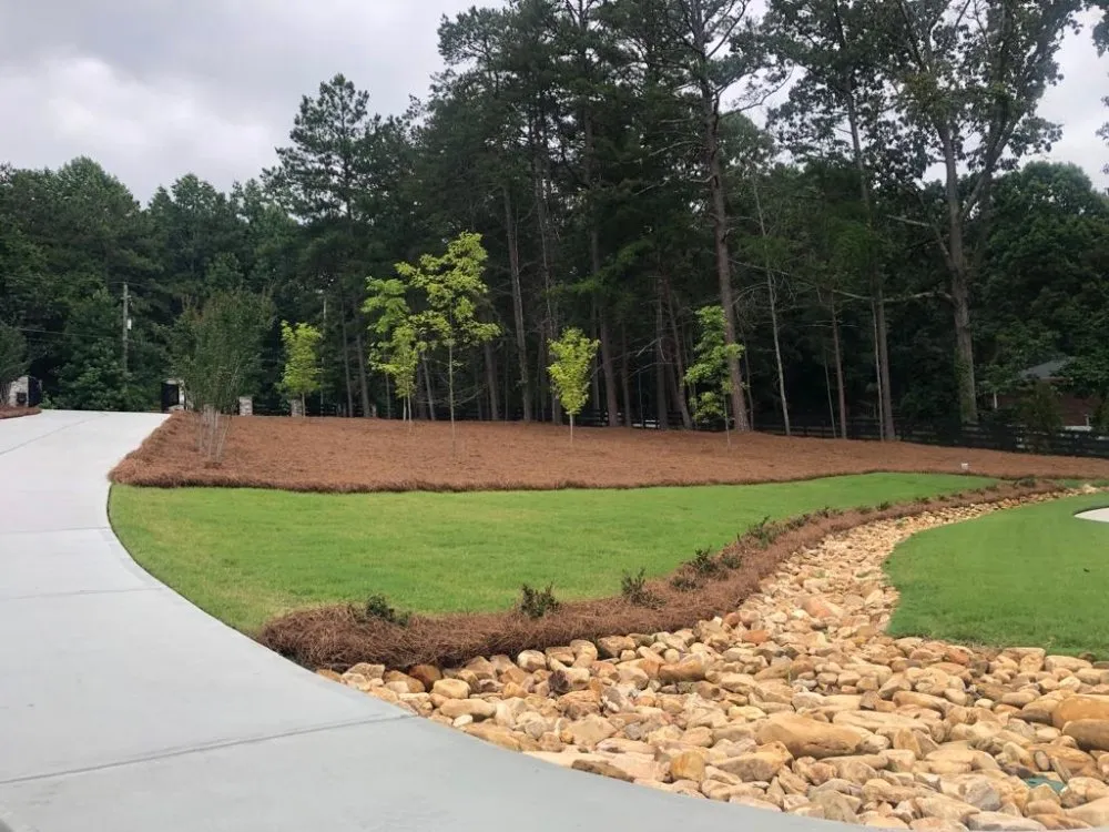 Reliable landscaping services in Lawrenceville, GA by lightning pinestraw & landscaping