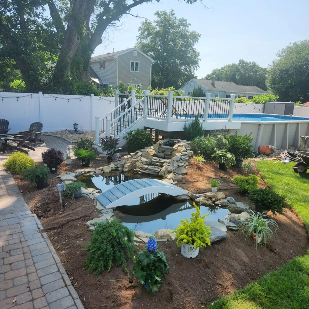 Professional landscape installation in North Plainfield, NJ - Lily Pad Ponds