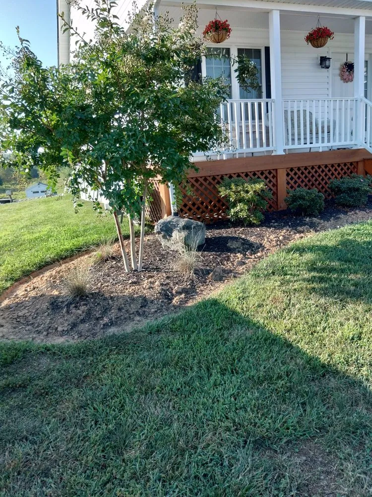 Custom landscape installation in Louisa, VA by Lily's Lawn Service