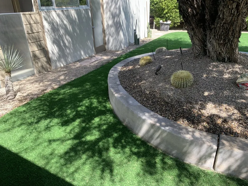 Custom outdoor landscaping for residential properties in Cathedral City, CA by Linares Landscaping