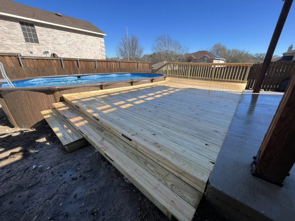 Custom landscape installation for beautiful yards in Benbrook, TX by Lincecum Decks & More