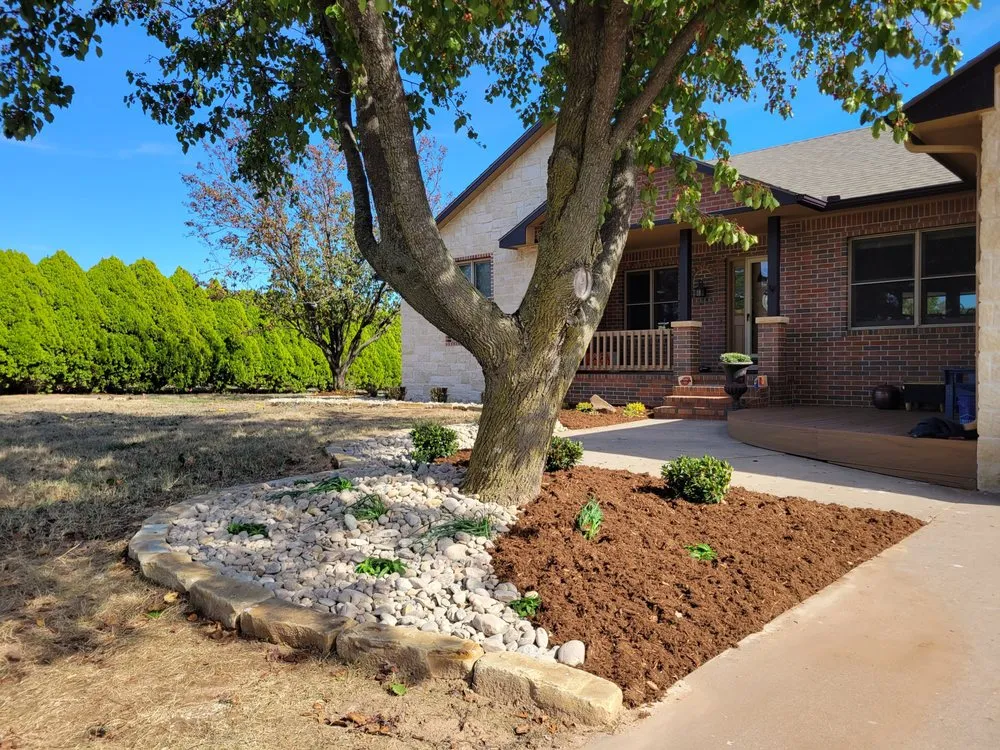 Custom garden landscaping near you in Valley Center, KS by Lindsay & Co. Landscaping