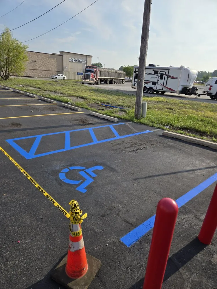 Local landscape installation in Edwardsburg, MI by Line King Striping