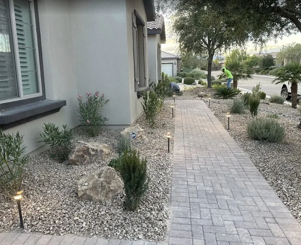 Custom landscape installation in Sunrise Manor, NV - Linos Lawn Services