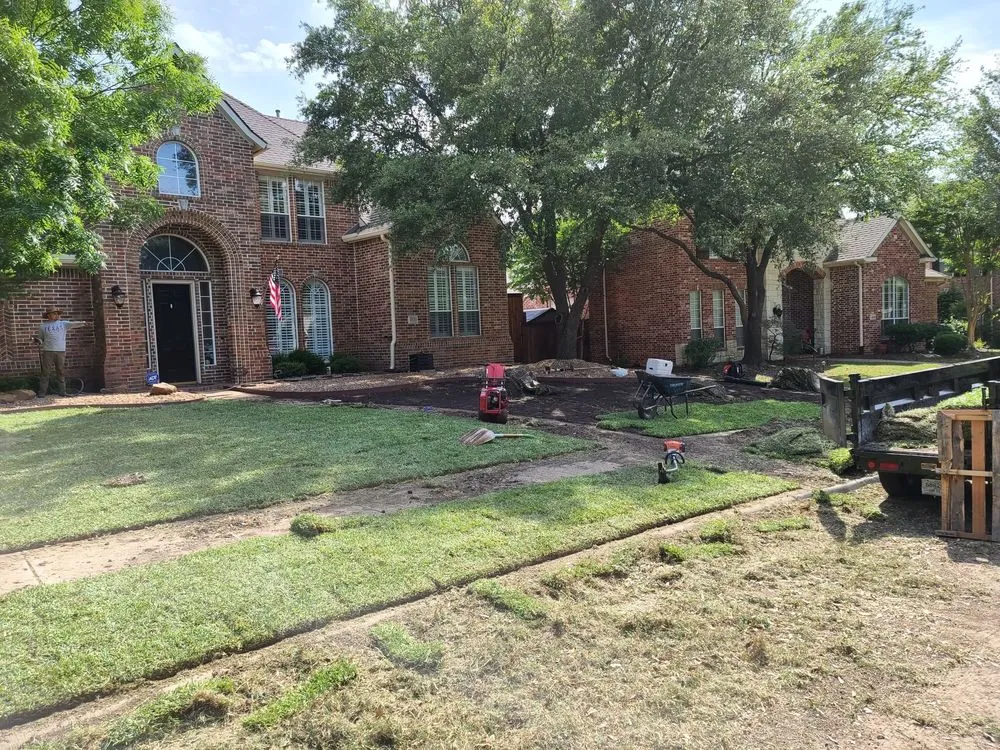 Professional garden landscaping in Parker, TX by Lion Crown Enterprise