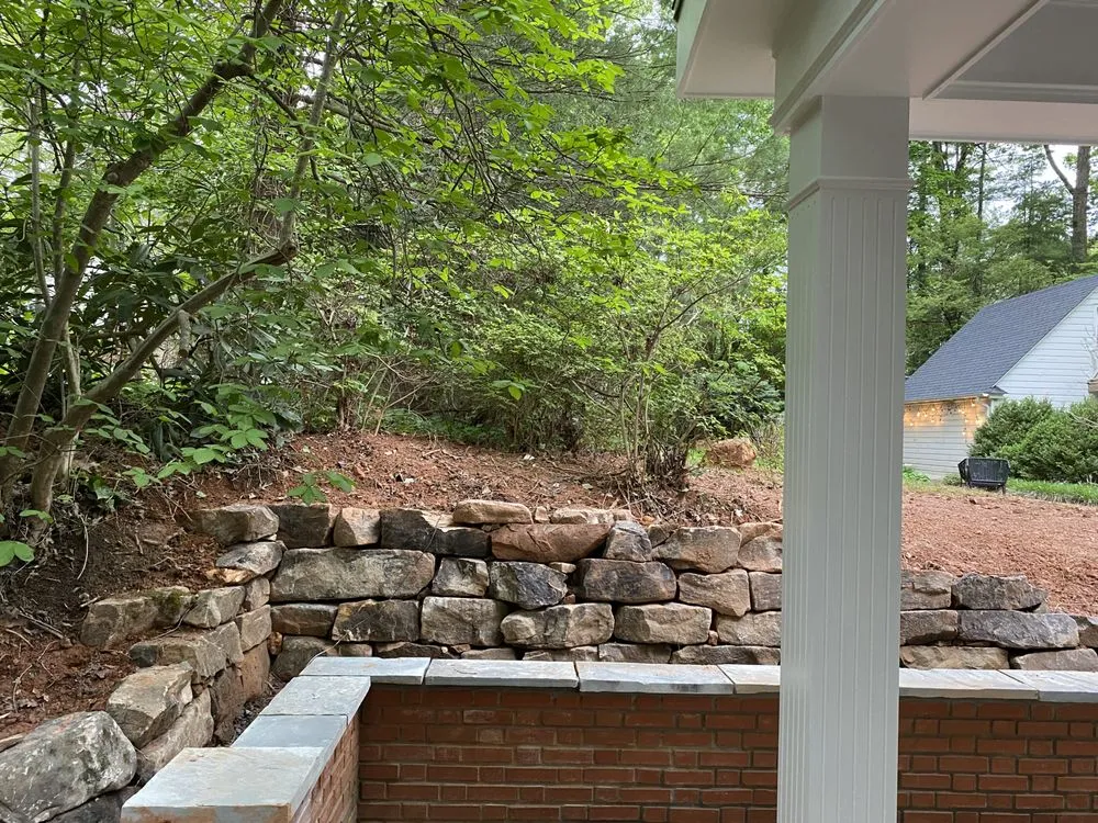 Custom landscaping services in Flat Rock, NC by Lion Stone Construction