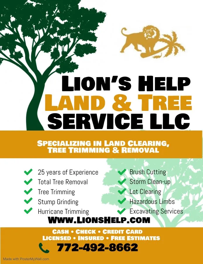 Reliable yard maintenance in Vero Beach, FL - Lion's Help Land and Tree Service