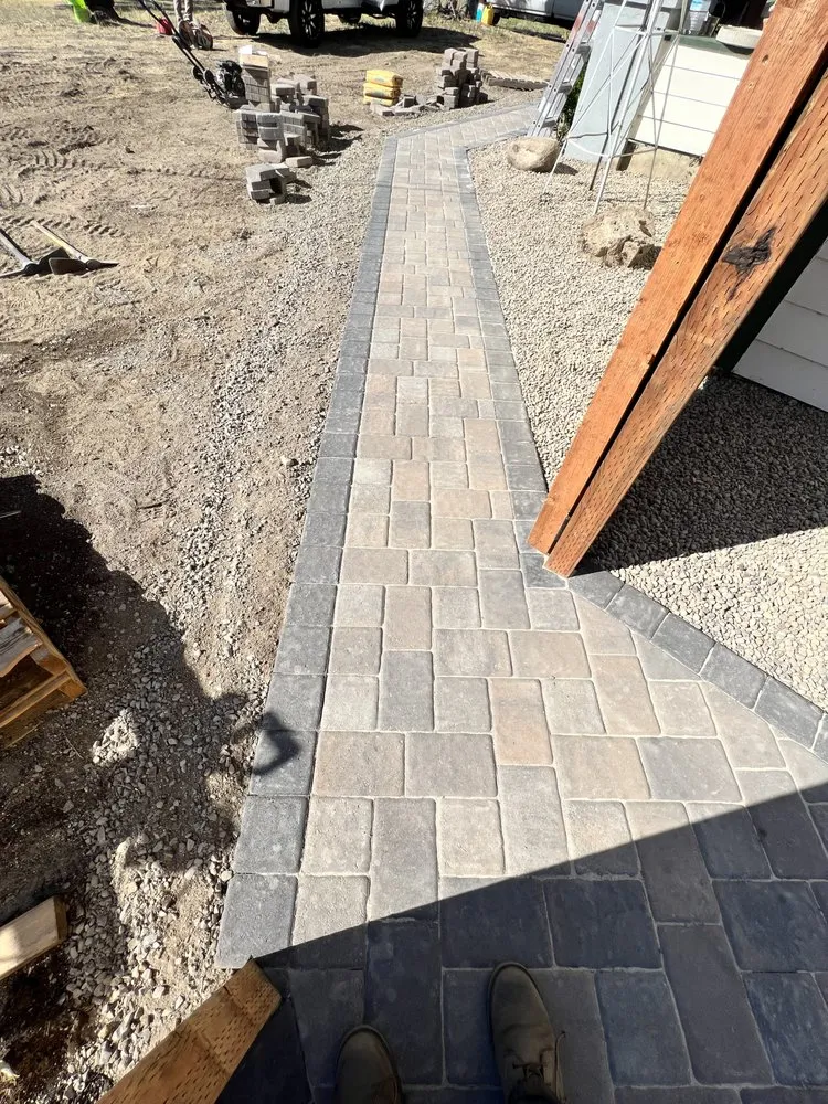 Professional landscape installation with custom design in Medford, OR by Liquid Green Lawn & Landscape Maintenance