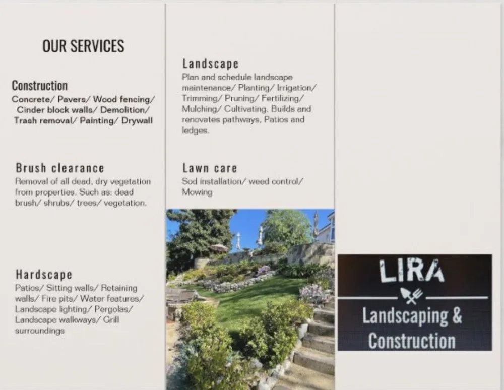 Reliable yard cleanup service with custom design in Los Angeles, CA by Lira Landscaping