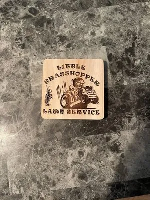 Little grasshopper Lawn Care Logo