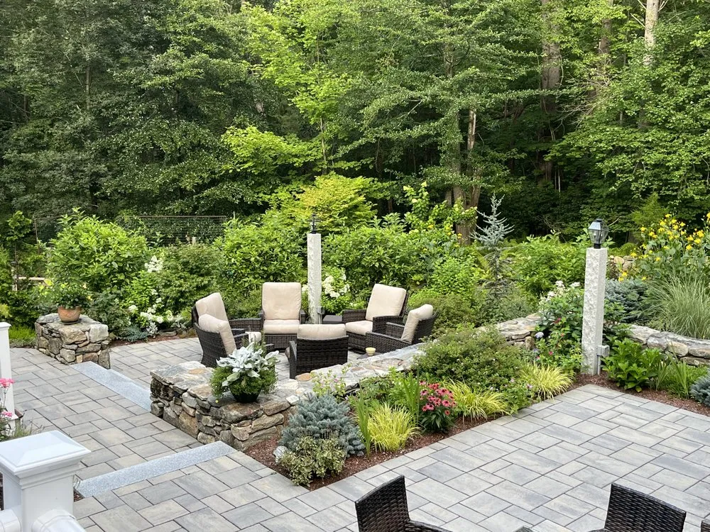 Custom landscape design in Littleton, MA by Littleton Earthworks