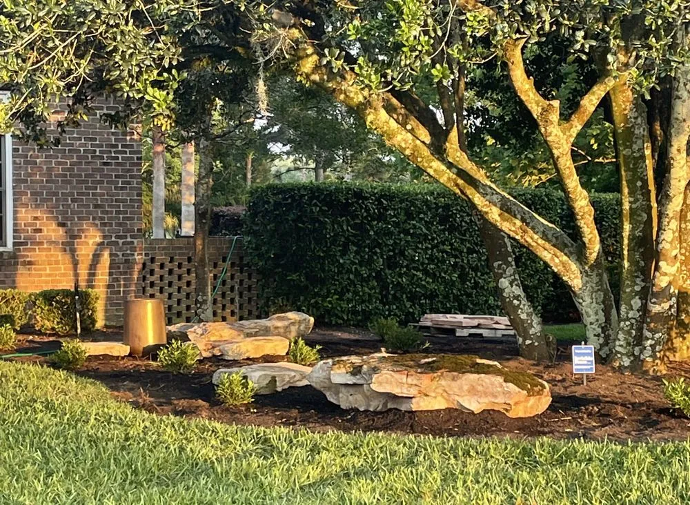Professional landscape installation in St. Augustine, FL by Live Aloha Landscapes