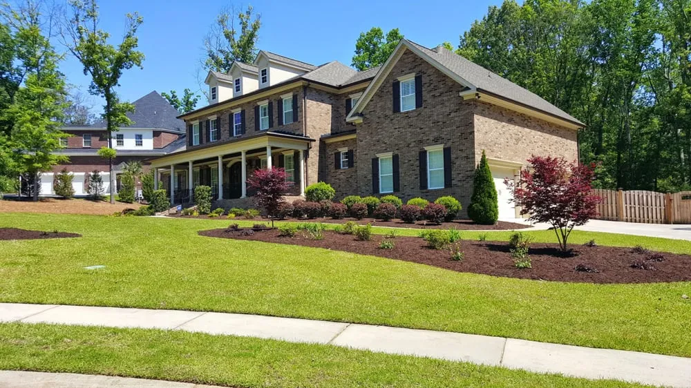 Expert lawn mowing service with custom design in Gilbert, SC by Live Oak Services