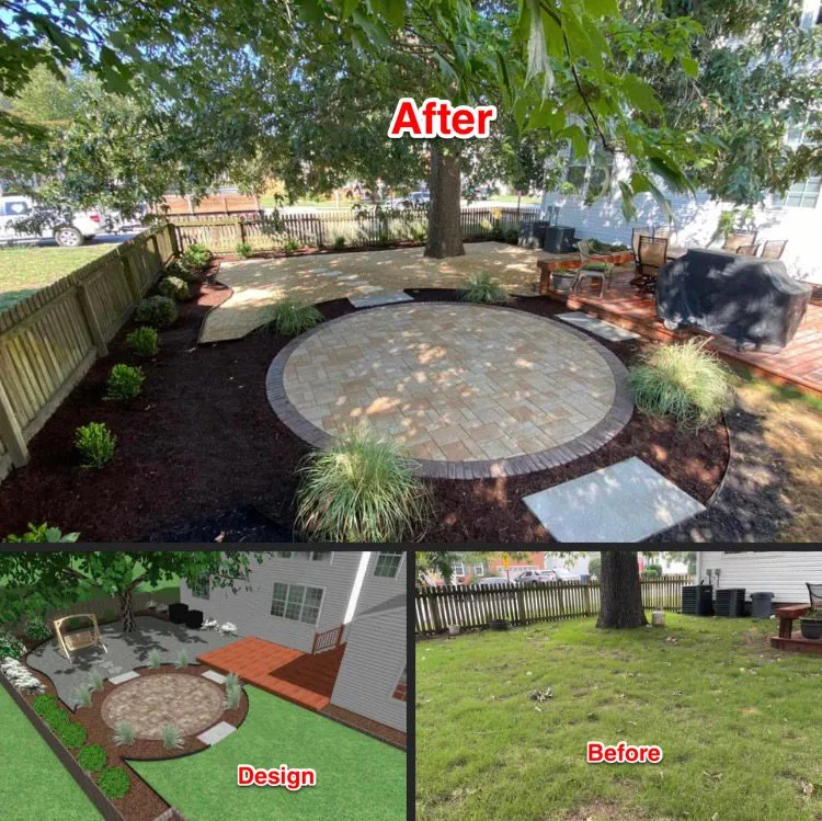 Custom lawn mowing service with custom design in Chesapeake, VA by Liverman Lawn & Landscaping