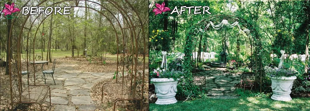 Professional garden landscaping near you in Conroe, TX by Living Expression Landscapes