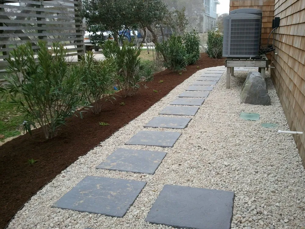 Affordable landscape design in Powells Point, NC by Living Oaks Landscaping & Tree Services