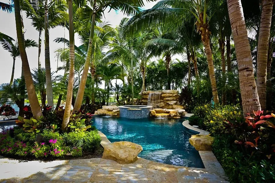 Expert garden landscaping with custom design across Palm City, FL - Living Water Landscape