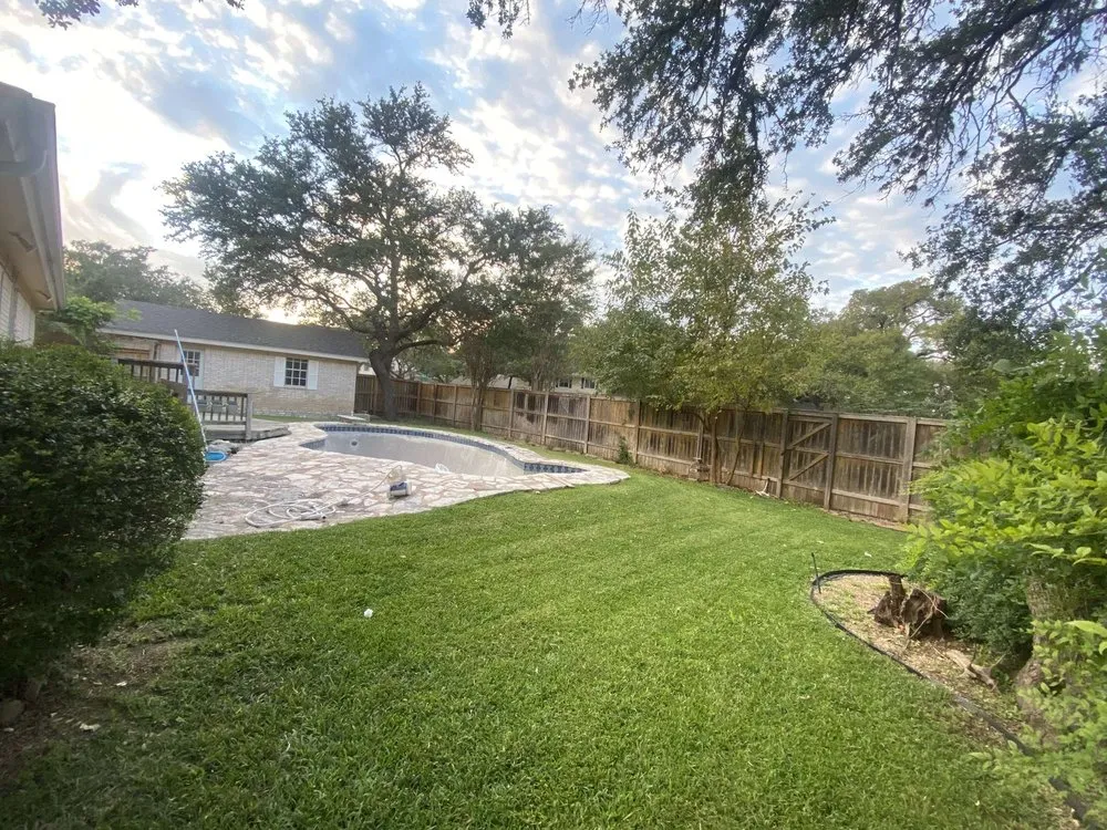Custom landscape installation in Andice, TX by L&J Landscaping
