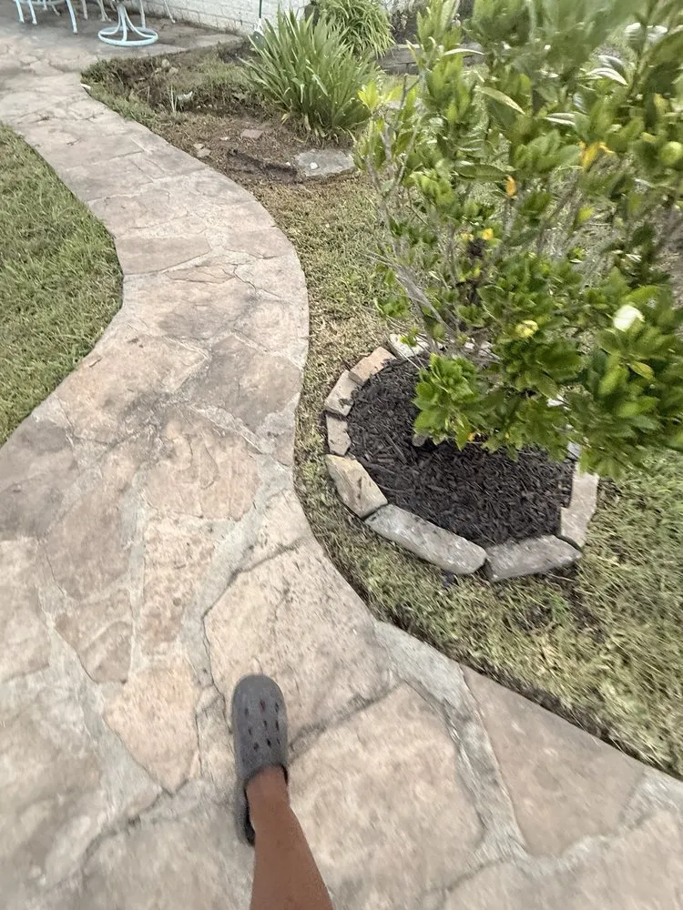 Expert landscape installation with custom design in Houston, TX by LJ Lawncare Services & More