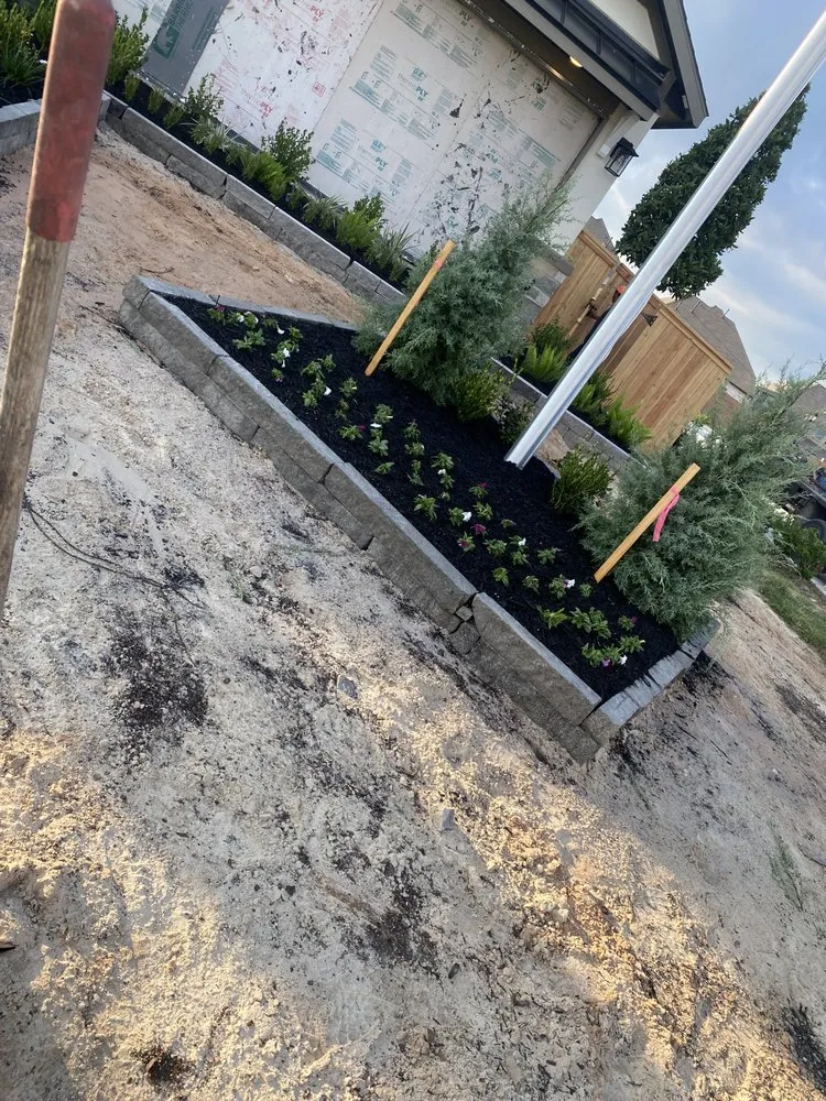 Affordable lawn care service with custom design in Porter Heights, TX by LJB Landscaping