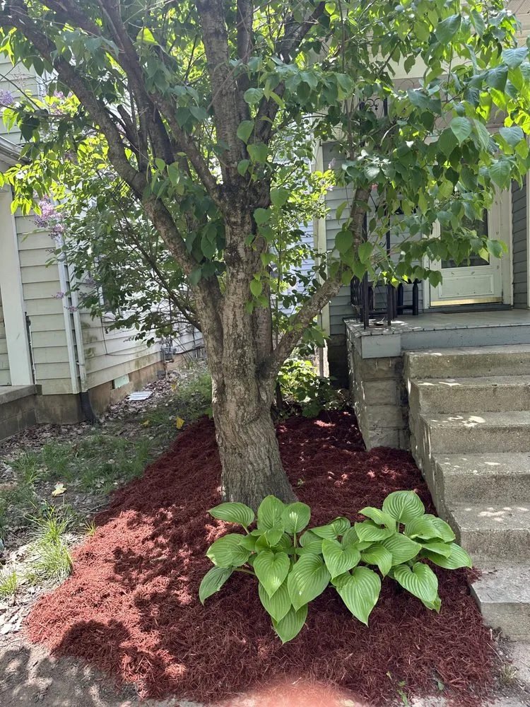 Trusted outdoor landscaping with custom design in Anna, OH by LJD Lawn Service & Power Washing