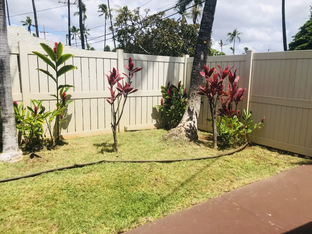 Local lawn mowing service with custom design in Waianae, HI by L&K Lawn Maintenance Service