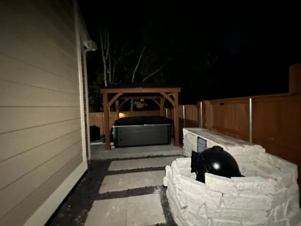 Custom landscape design in Rowlett, TX by LL Contracting