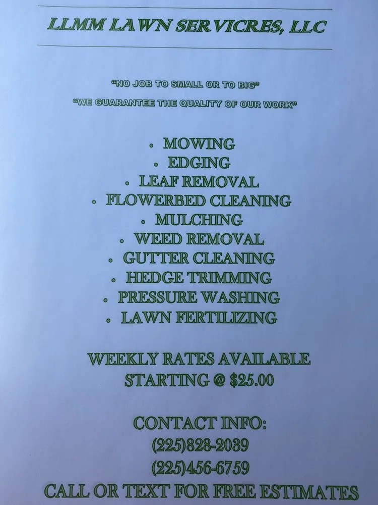 Affordable landscape design experts serving Baton Rouge, LA - LLMM Lawn Service