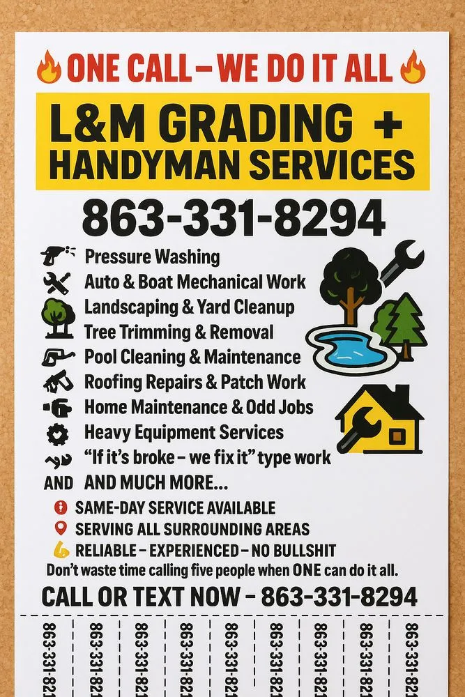 Custom outdoor landscaping with custom design across Polk City, FL - l&M Grading Specialities