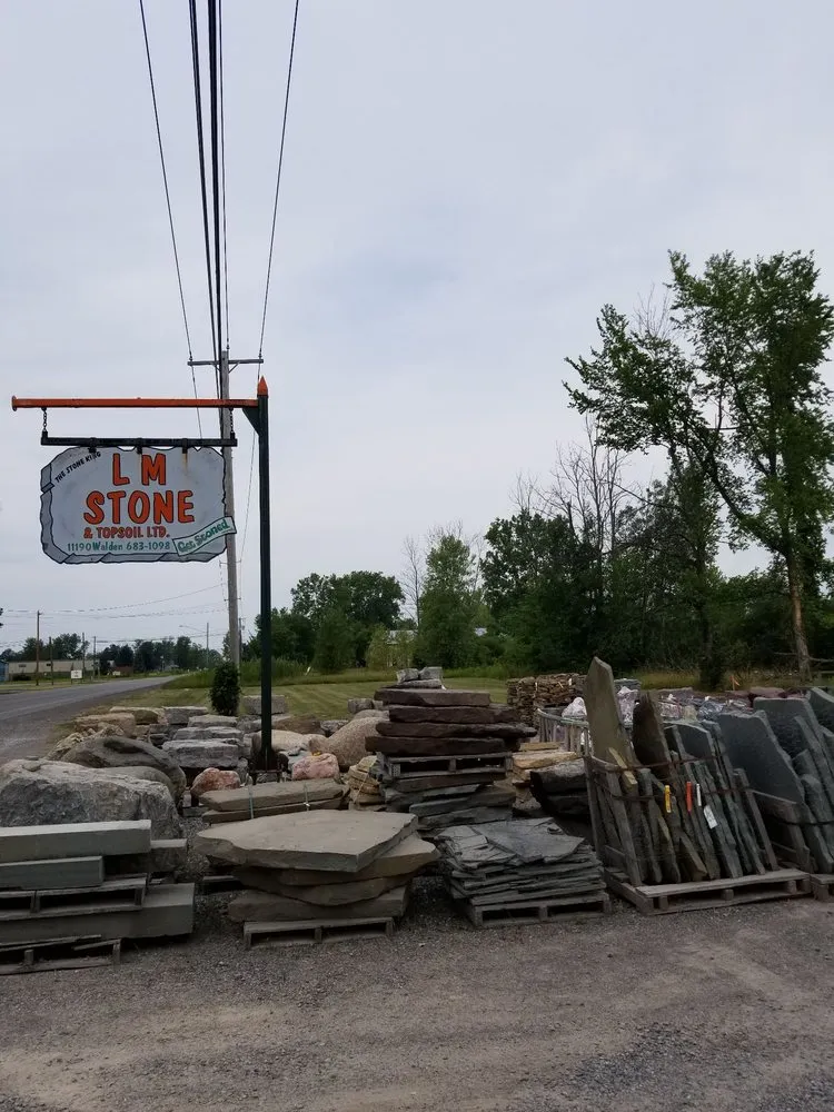 Top-rated lawn mowing service with custom design across Alden, NY - LM Stone and Topsoil Services