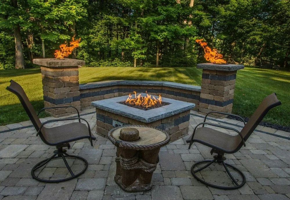 Custom garden landscaping for year-round maintenance in Erie, PA by LM Wander & Sons Landscaping