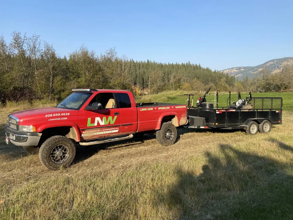 Top-rated lawn mowing service with custom design in Coeur d'Alene, ID by LNW Landscaping