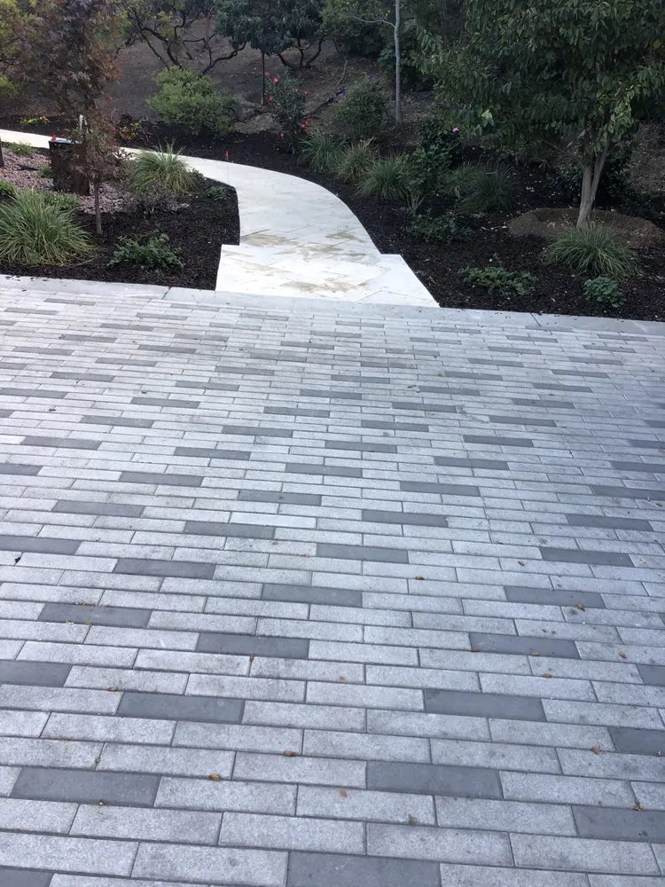 Custom landscape installation with custom design across San Mateo, CA - Loma Verde Gardens