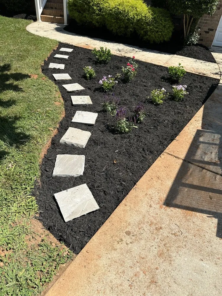 Custom yard cleanup service with custom design across Greensboro, NC - London Landscaping